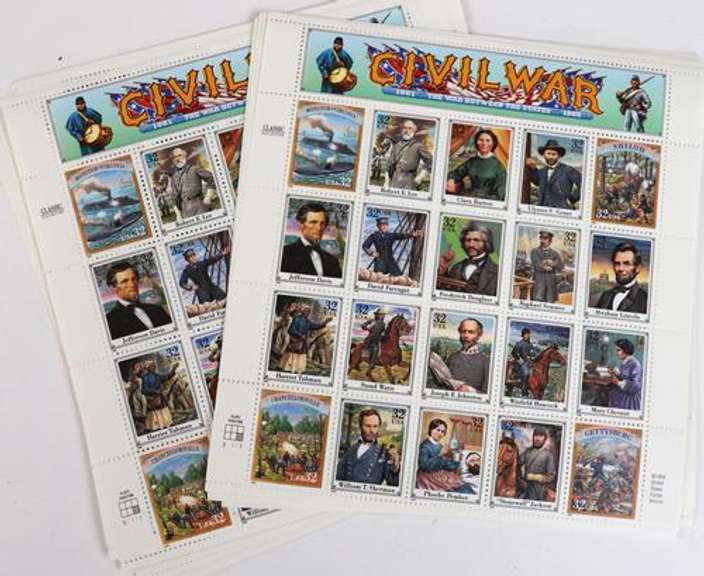 35 1994 Mint Civil War Souvenir Sheets