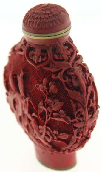 Vintage Asian Snuff Bottle with Spoon