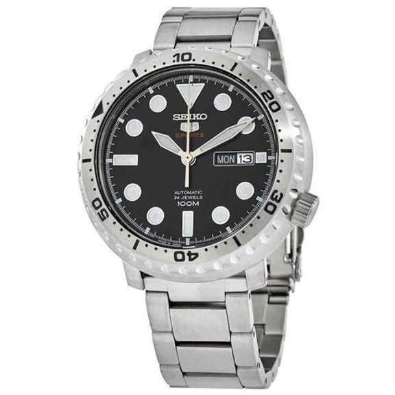 New Mens Seiko Automatic w Black Dial