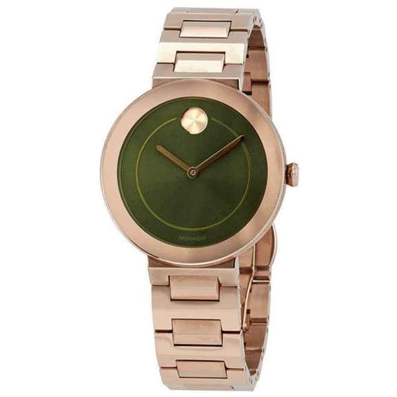 New Womens Movado Swiss w Green Dial