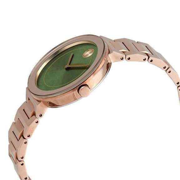 New Womens Movado Swiss w Green Dial