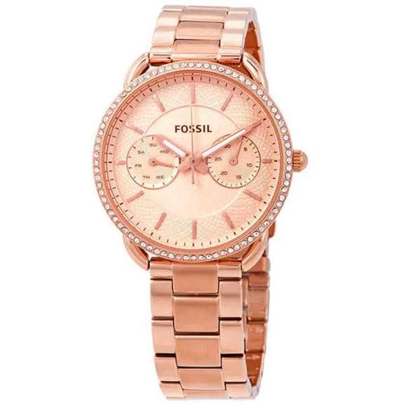 New Womens Fossil Rose Gold Toned