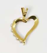 Feminine 14k Heart with Pearls