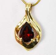 Nicely styled Pear Shape Garnet Pendant