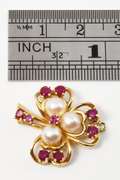 Ruby & Pearl Clover Charm or Pendant