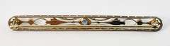 Antique 18k Filigree Bar Pin