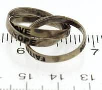 Sterling Silver Faith, Love and Hope Ring