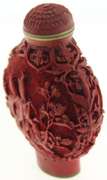 Vintage Asian Snuff Bottle with Spoon