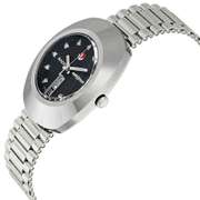 New Mens Rado Swiss Automatic Silver w Black Dial