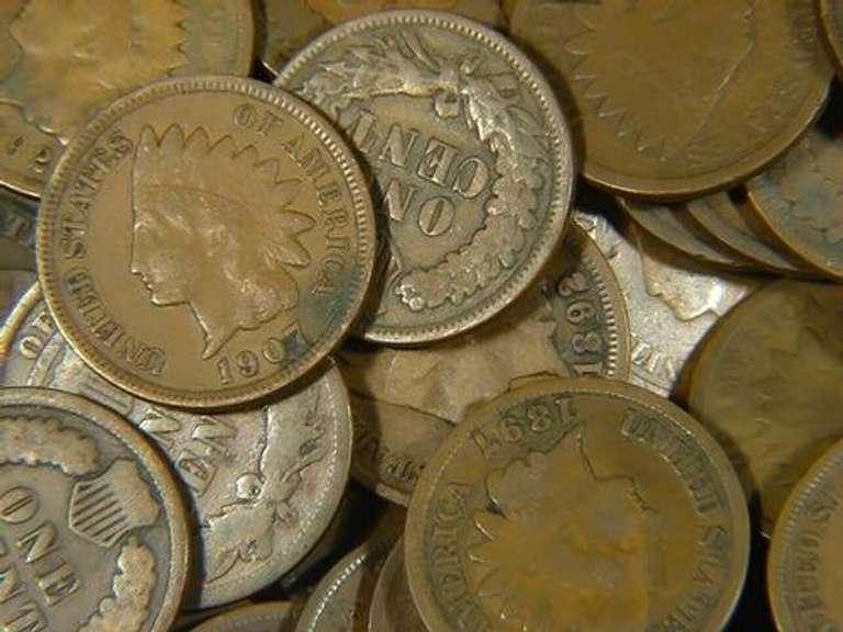 100 Indian Head Pennies, 1880-1900, Unchecked