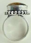 Silver and Natural Stone Ring