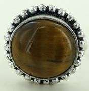 Silver and Natural Stone Ring