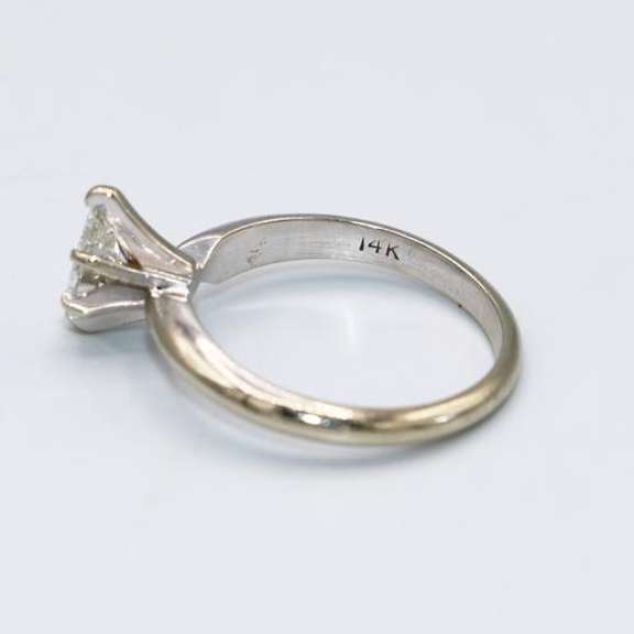 Delicate Pear Shaped Diamond Solitaire Ring