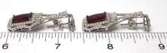 Rubellite & Diamond Dangle Earrings