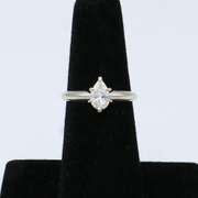 Delicate Pear Shaped Diamond Solitaire Ring