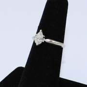 Delicate Pear Shaped Diamond Solitaire Ring