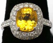 Sapphire & Diamond Ring, Platinum