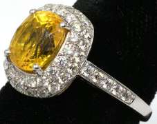 Sapphire & Diamond Ring, Platinum