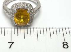 Sapphire & Diamond Ring, Platinum