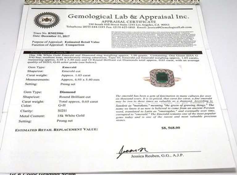 Dazzling Emerald & Diamond Ring, 18KT