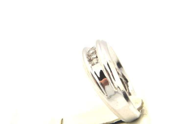 MENS 14 KT WHITE GOLD DIAMOND BAND