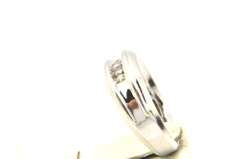 MENS 14 KT WHITE GOLD DIAMOND BAND