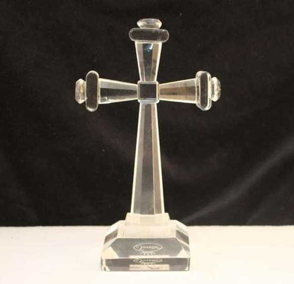Crystal Cross on Pedestal