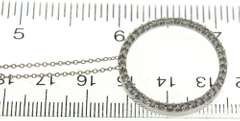 Gorgeous 14kt WG Diamond Open Circle Necklace