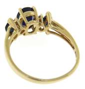 Pretty Blue Sapphire Diamond Accent Ring