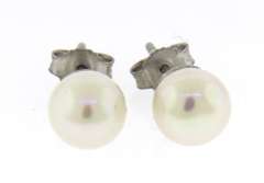 Sterling Silver 6-6.5mm Pearl Stud Earrings