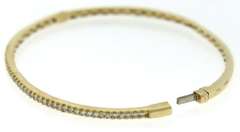 Memorable Yellow Gold Diamond Hinged Bangle Bracelet