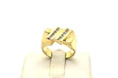 MENS 14 KT GOLD DIAMOND RING