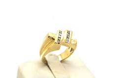 MENS 14 KT GOLD DIAMOND RING