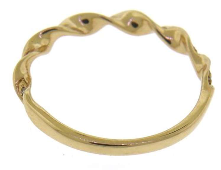 Fantastic 14kt YG Diamond Wave Band