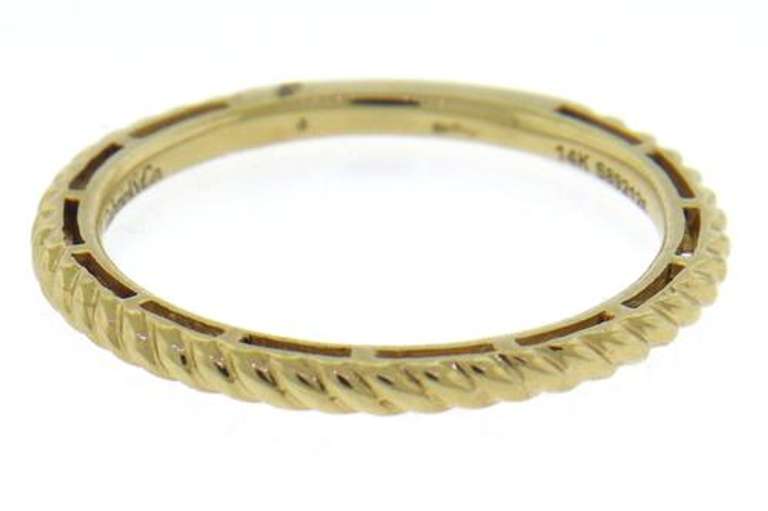 Gabriel & Co Rope Yellow Gold Band