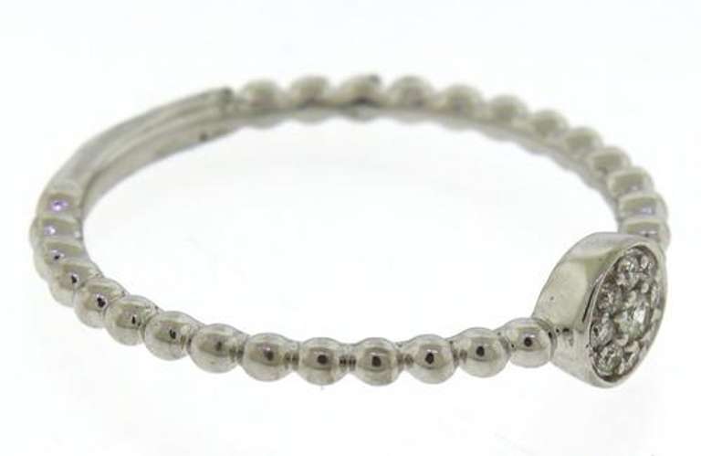 Exciting White Gold Diamond Pave Circle Ring