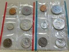 1964 Uncirculated Mint Set, Silver, both P and D coins