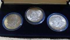 3 pc Unc Morgan Dollar Set, New Orleans coins, luster