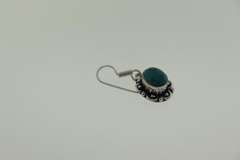 silvertone Gemstone Earrings