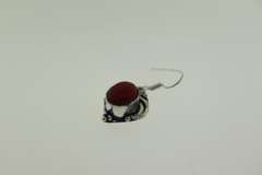 Silvertone Gemstone Dangle Earrings