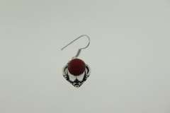 Silvertone Gemstone Dangle Earrings