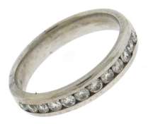 Modern & Sleek 14kt WG Channel Set Diamond Band