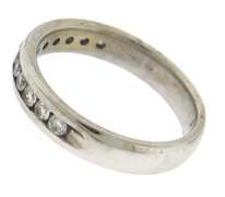 Modern & Sleek 14kt WG Channel Set Diamond Band