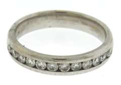 Modern & Sleek 14kt WG Channel Set Diamond Band