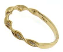 Fantastic 14kt YG Diamond Wave Band