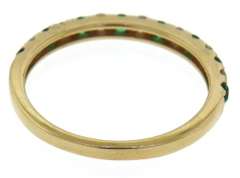 Charming Yellow Gold Diamond and Emerald Band