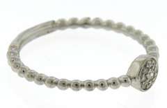 Exciting White Gold Diamond Pave Circle Ring