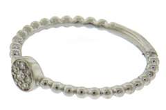 Exciting White Gold Diamond Pave Circle Ring