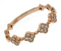 Increbile Diamond Milgrain Set Clover Cluster Ring