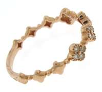 Increbile Diamond Milgrain Set Clover Cluster Ring